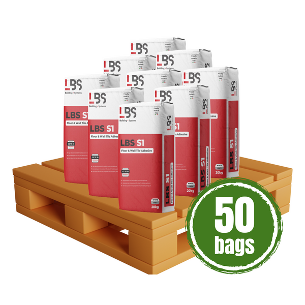 LBS S1 Floor & Wall Tile Adhesive GREY - 20kg ( Pallet 50 Bags)