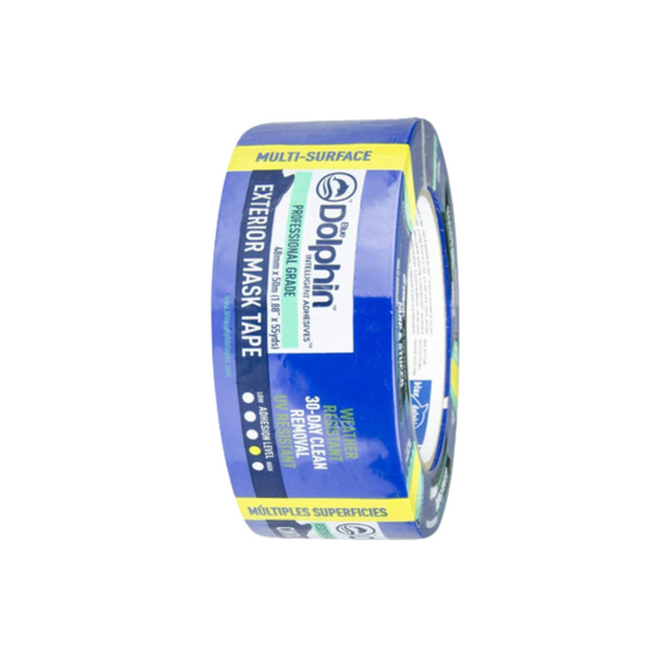 Blue Dolphin Tarp & Stucco 30 days Exterior Tape 48mm X 50m