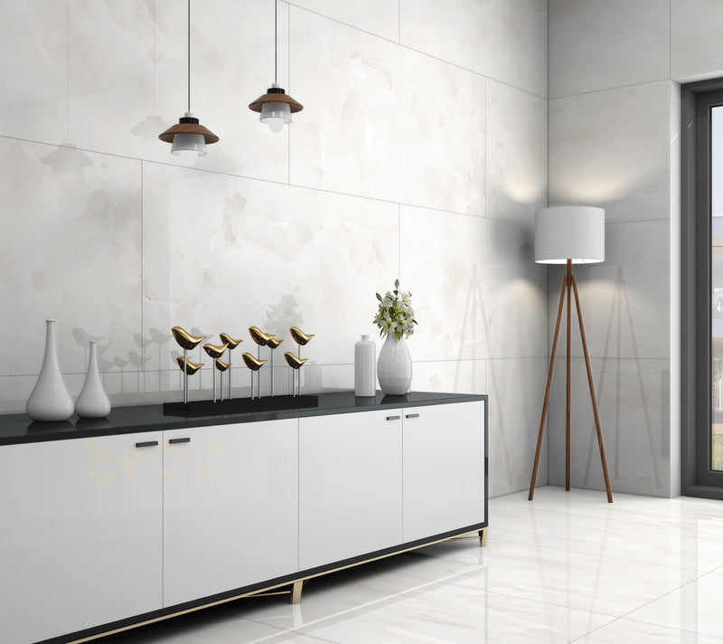 Onyx Grey Gloss 600 x 1200 x 9 mm Porcelain Wall and Floor Tiles