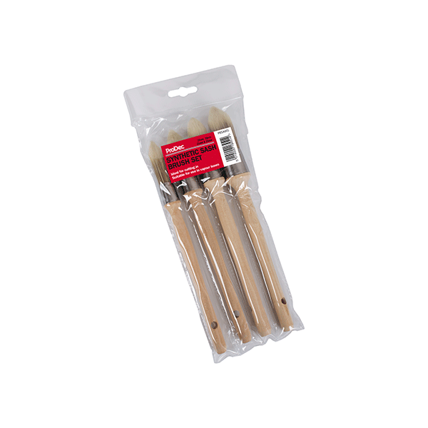 4pc POINTED SASH TOOL SET: SYNTHETIC