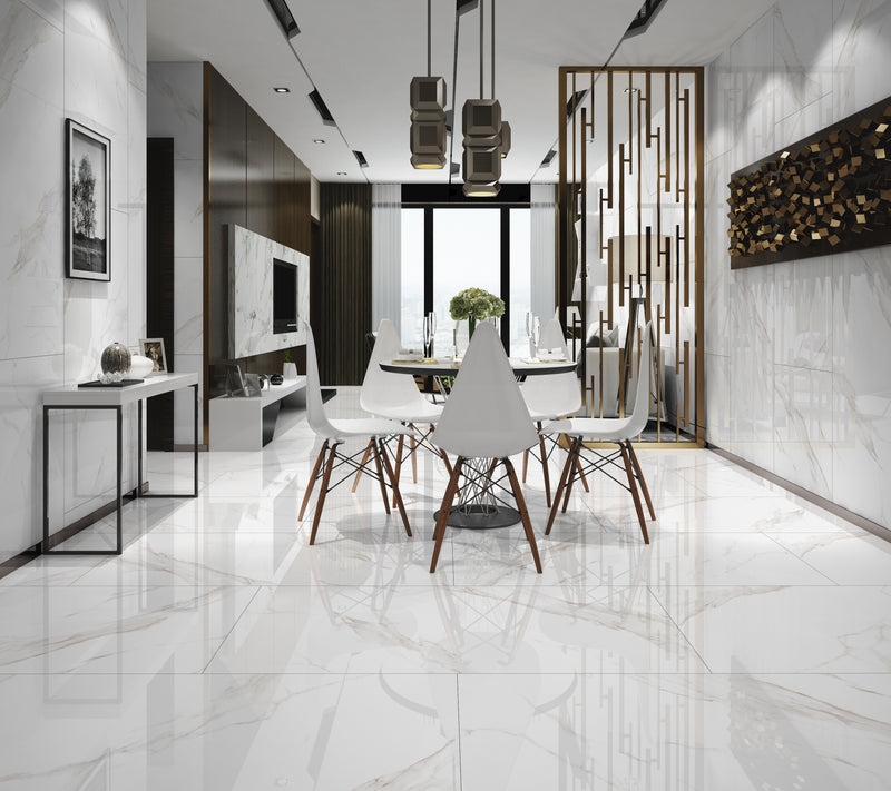 Satvario Calcata Gloss 600 x 1200 x 9 mm Porcelain Wall and Floor Tiles